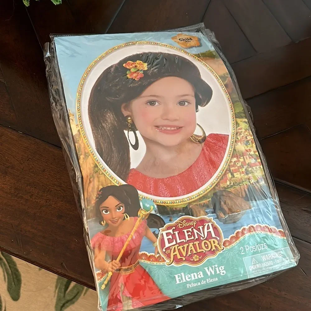 Elena Of Avalor Child Wig Dark Brown Disney Halloween Costume Dress Up NIP